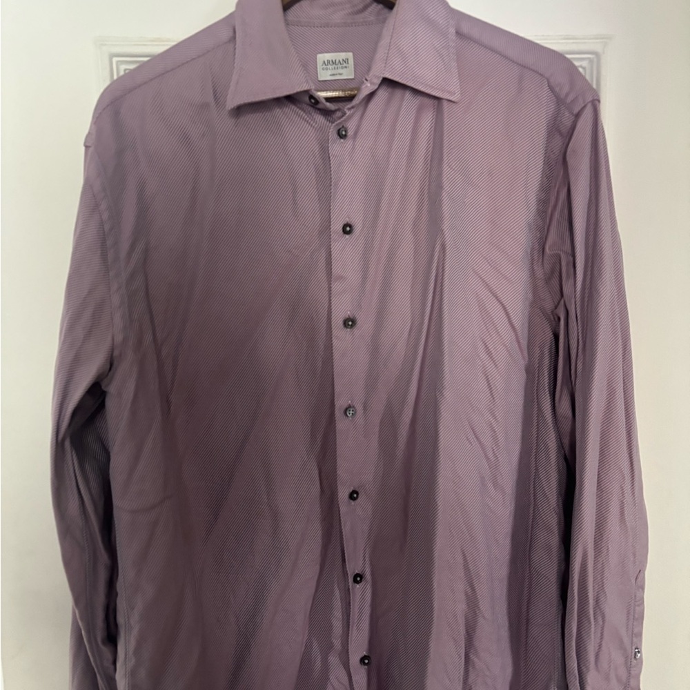 Armani Collezioni red Striped Shirt